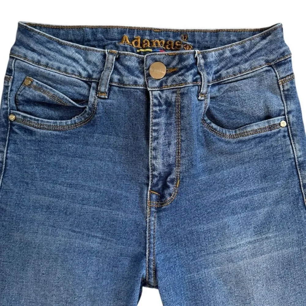 Adamas Women's High Waist Flare Jeans Blue Size 12